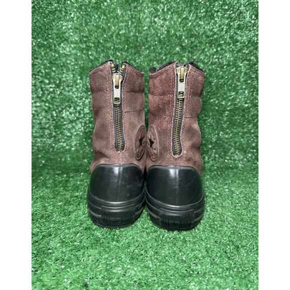 Converse All Star Fur Lined Brown Suede High Top Ankle Boots Women’s Size 6.5 - Picture 8 of 14